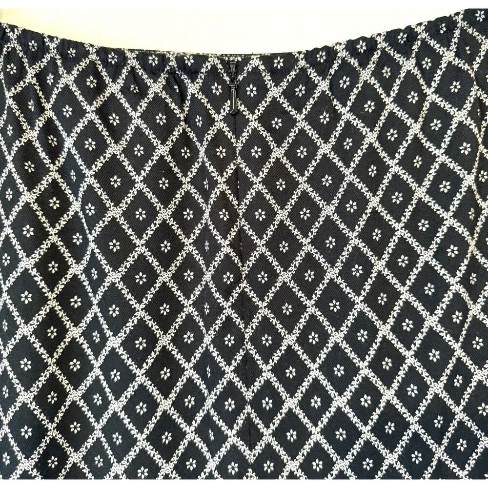 VTG Campagnie Internationale Express Maxi Skirt 5/6 Black Floral Y2K 90s
